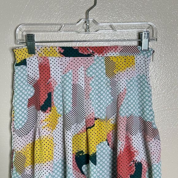 1. State Polka Dot Pastel Abstract Pleated Mini Skirt Size XSmall - Picture 2 of 8